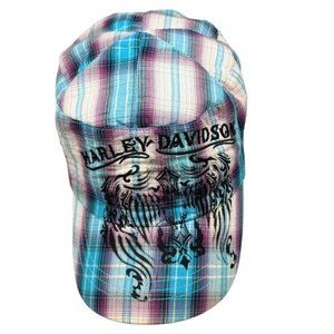 Harley Davidson Women’s Flattop Sequined Cabbie Cap/Hat Multi-Color ~GREAT SHAPE